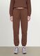 Brown cotton-blend joggers with elasticated waist, regular fit_1