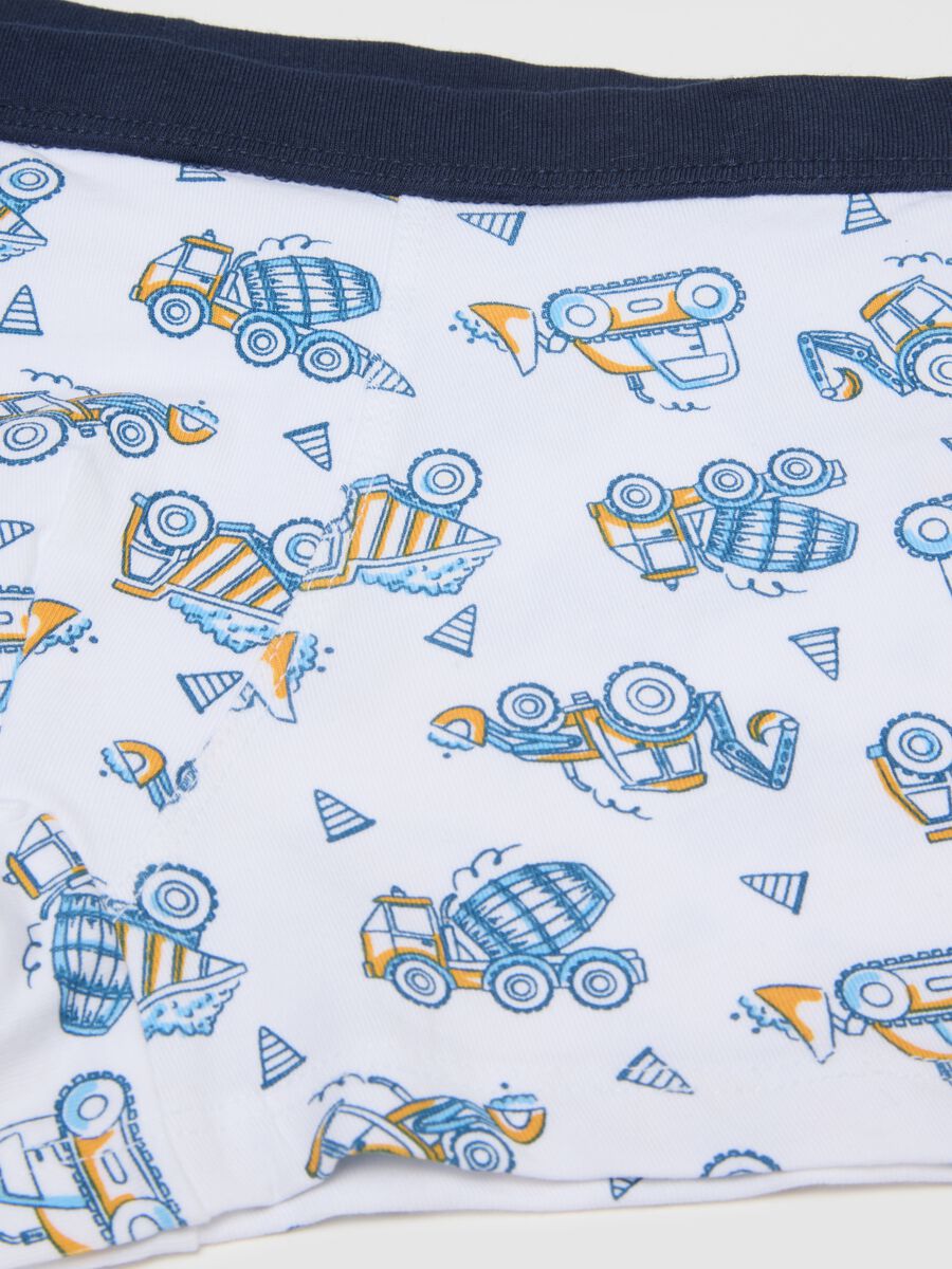 Children's regular fit multicoloured stretch cotton boxer shorts_3