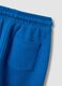 Blue organic cotton jogger trousers with drawstring for boys_2