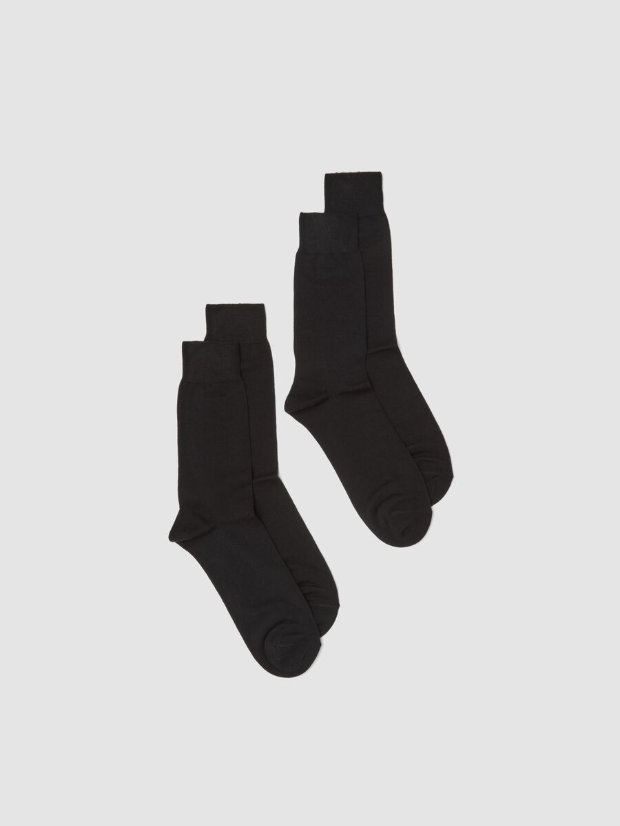 2-pack men's black ankle socks in cotton and cashmere blend_0