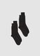2er-Pack schwarze Herren-Kurzsocken aus Baumwoll-Kaschmir-Mix_0