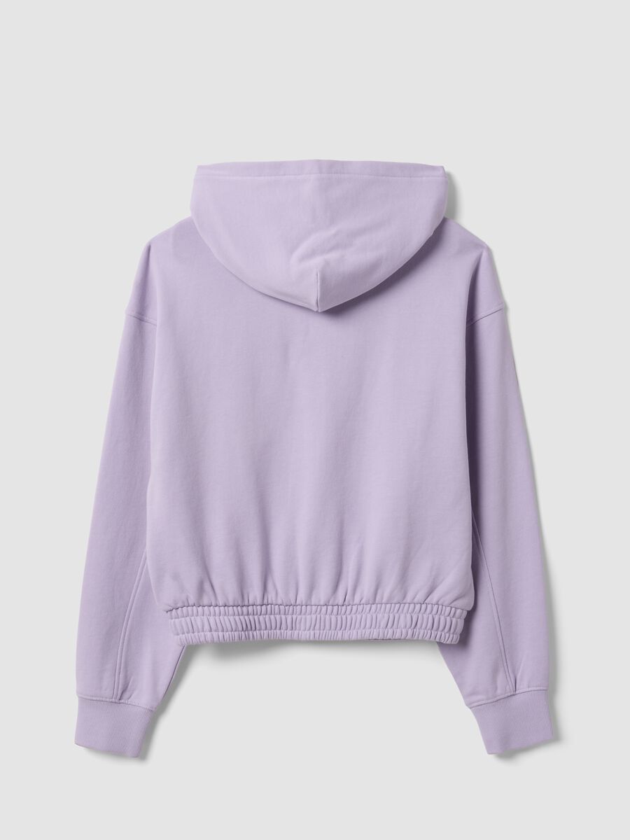 Purple organic cotton hooded sweatshirt_1