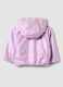 Casaco acolchoado roxo com capuz e fecho de correr, regular fit para menina beb&eacute;_1