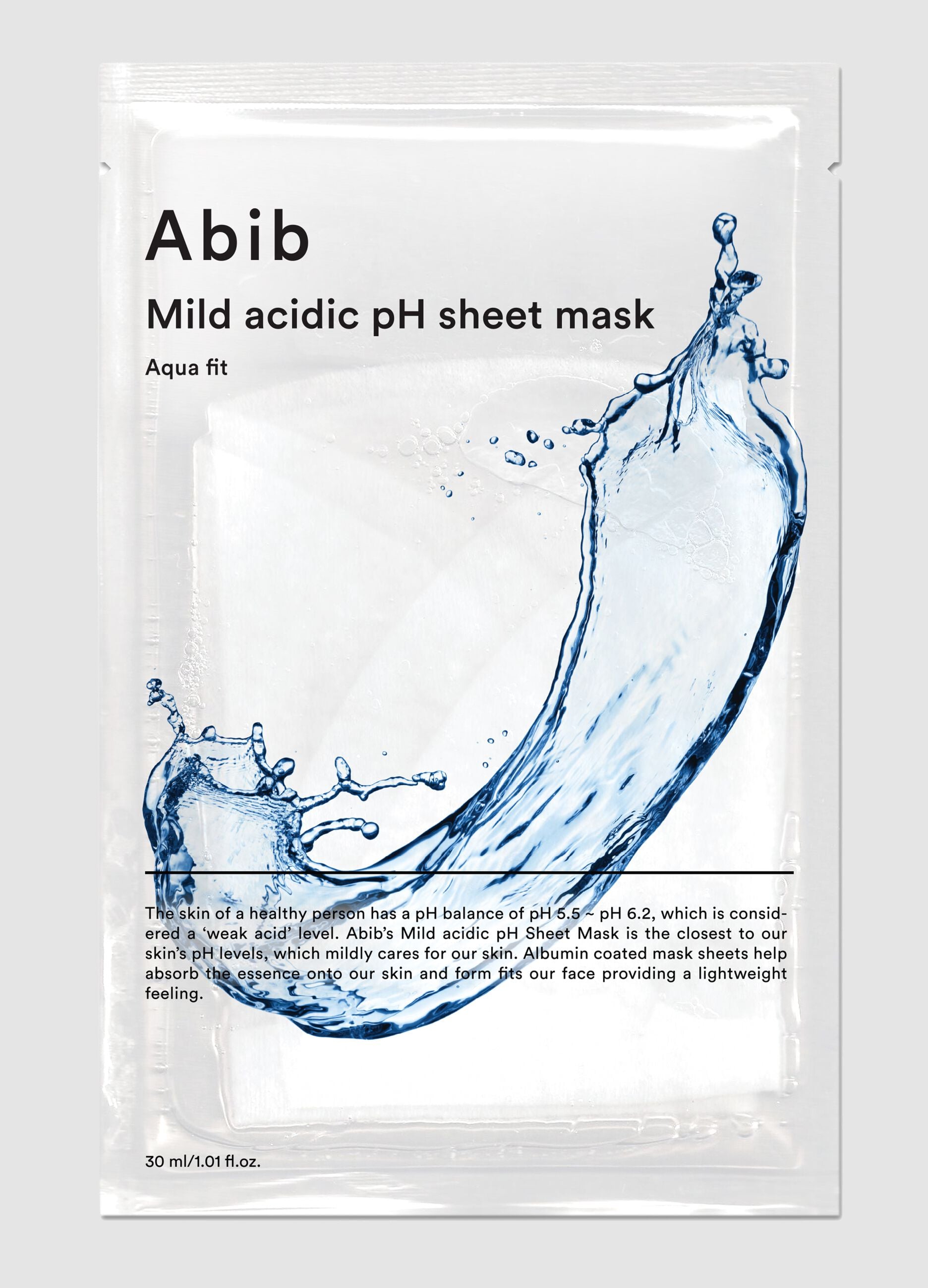 ABIB Mild Acidic pH Sheet Mask Aqua Fit - Skincare coreano