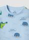 Kids' sky blue pure cotton pyjamas regular fit with prints_2