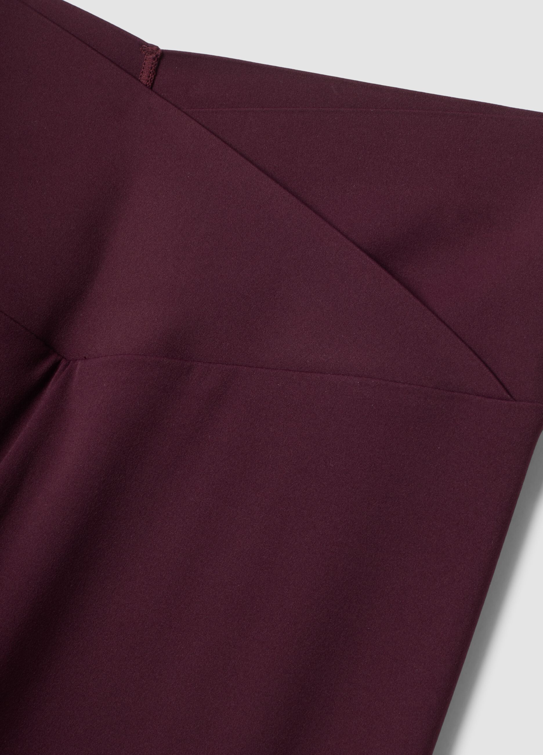 Purple slim leggings in stretch fabric with regular-rise waist &ndash; ALTAVIA STUDIO