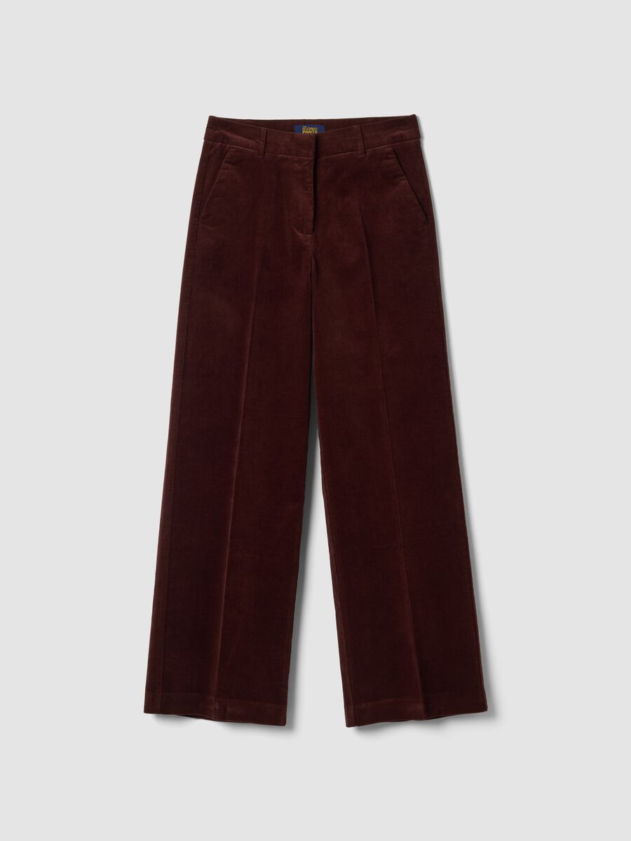 Braune The Iconic Pants Straight-Fit-Hose aus elastischer Baumwolle in Cordoptik_4