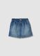 Blaue Denim-Shorts aus reiner Baumwolle f&uuml;r M&auml;dchen, Regular Fit_0