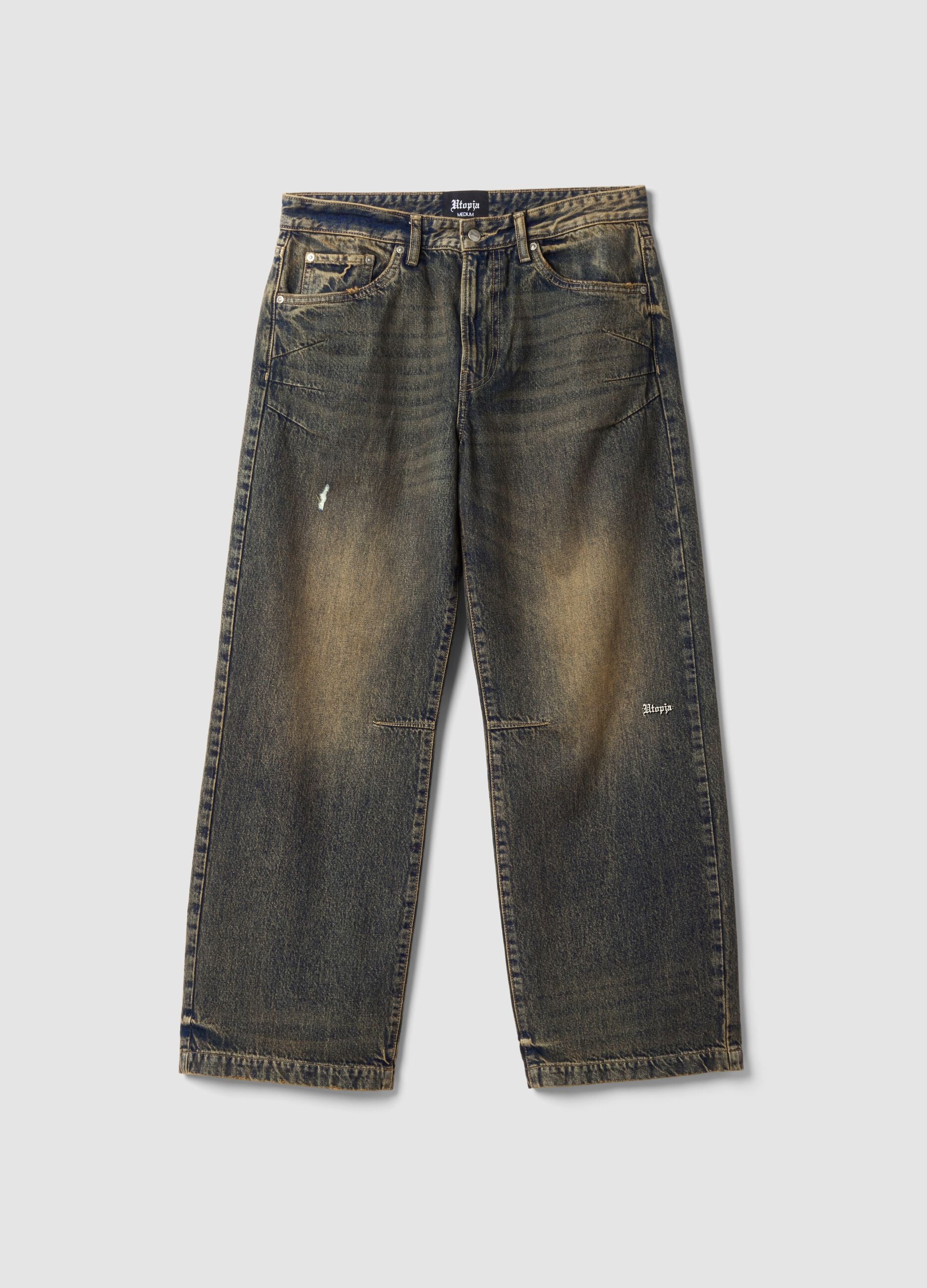 Vintage Wide-Leg Denim in Dark Blue