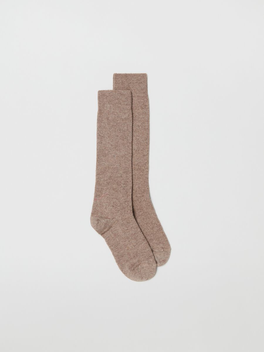 Stockinette stitch long socks_0