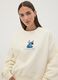 Sweatshirt bege em algod&atilde;o puro com estampado Stitch_2