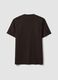 Braunes Rundhals-T-Shirt aus reiner Supima-Baumwolle, Regular Fit_1
