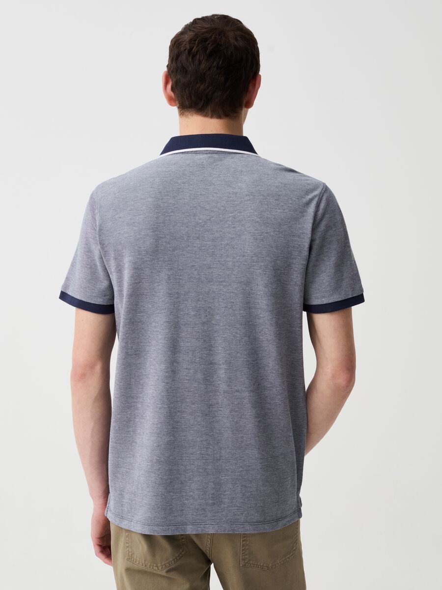 Piquet polo shirt with jacquard weave_2