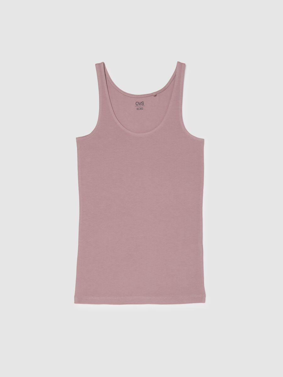 Pink Stretch Cotton Vest Regular Fit_0