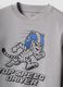 T-shirt grigia in puro cotone con girocollo e stampa Top Speed Driver_2