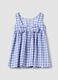 Multi-coloured plaid pure cotton dress for girls in regular fit_1