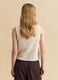 Beige cotton-blend regular-fit tank top with embroidery and mesh_3