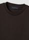Brown crew-neck T-shirt in pure Supima cotton, regular fit_5