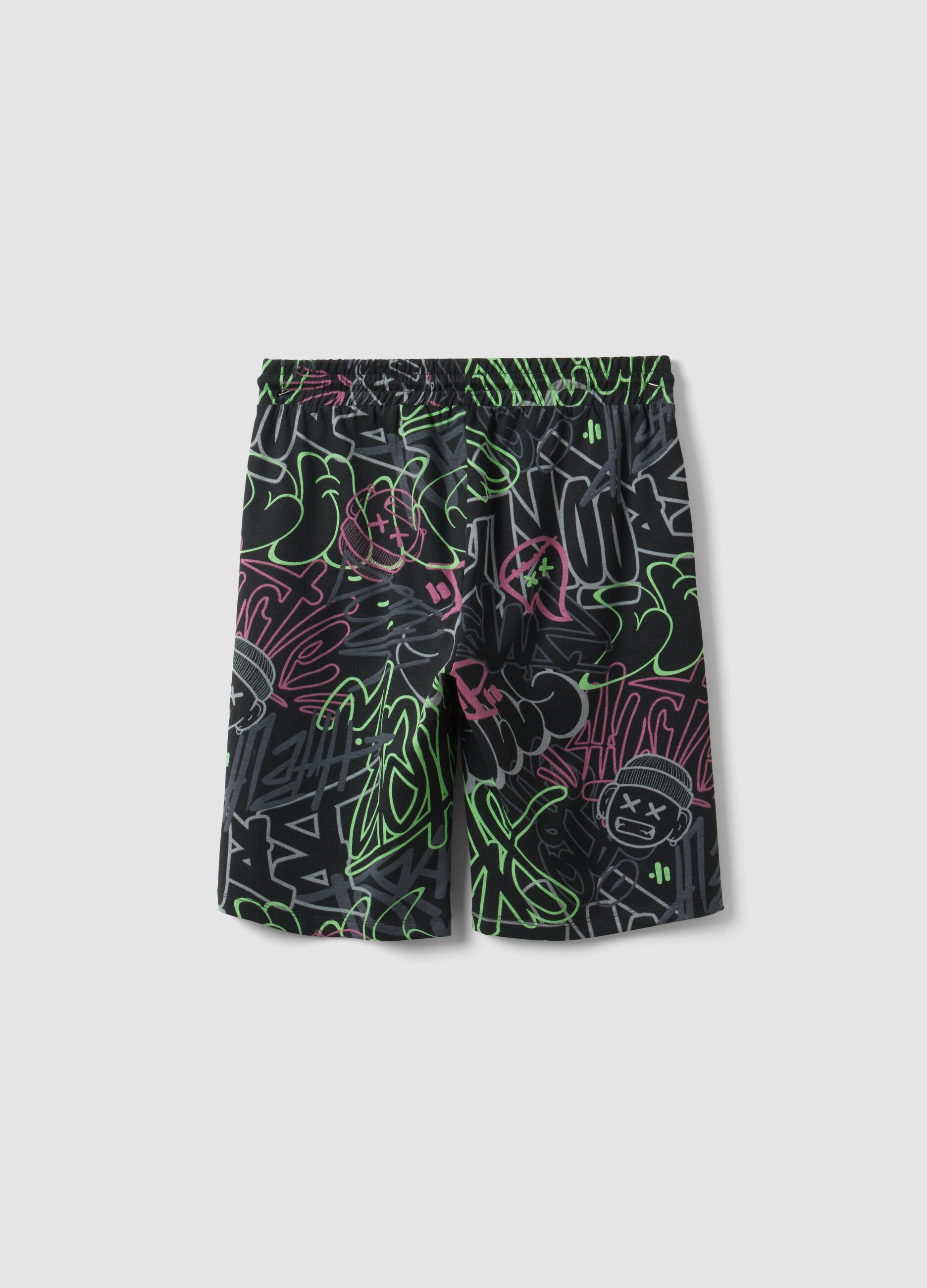 Short en pur coton multicolore pour gar&ccedil;on, coupe classique