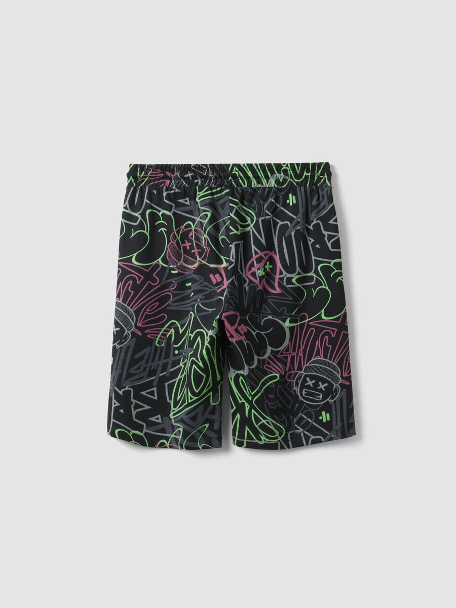 Multicolour pure cotton shorts for boys, regular fit_4