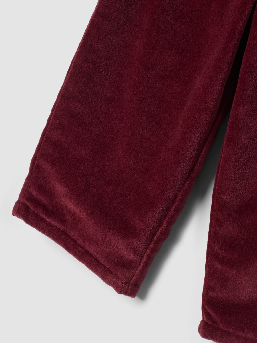 Pantaloni chino rossi in puro cotone con vita regolabile_3