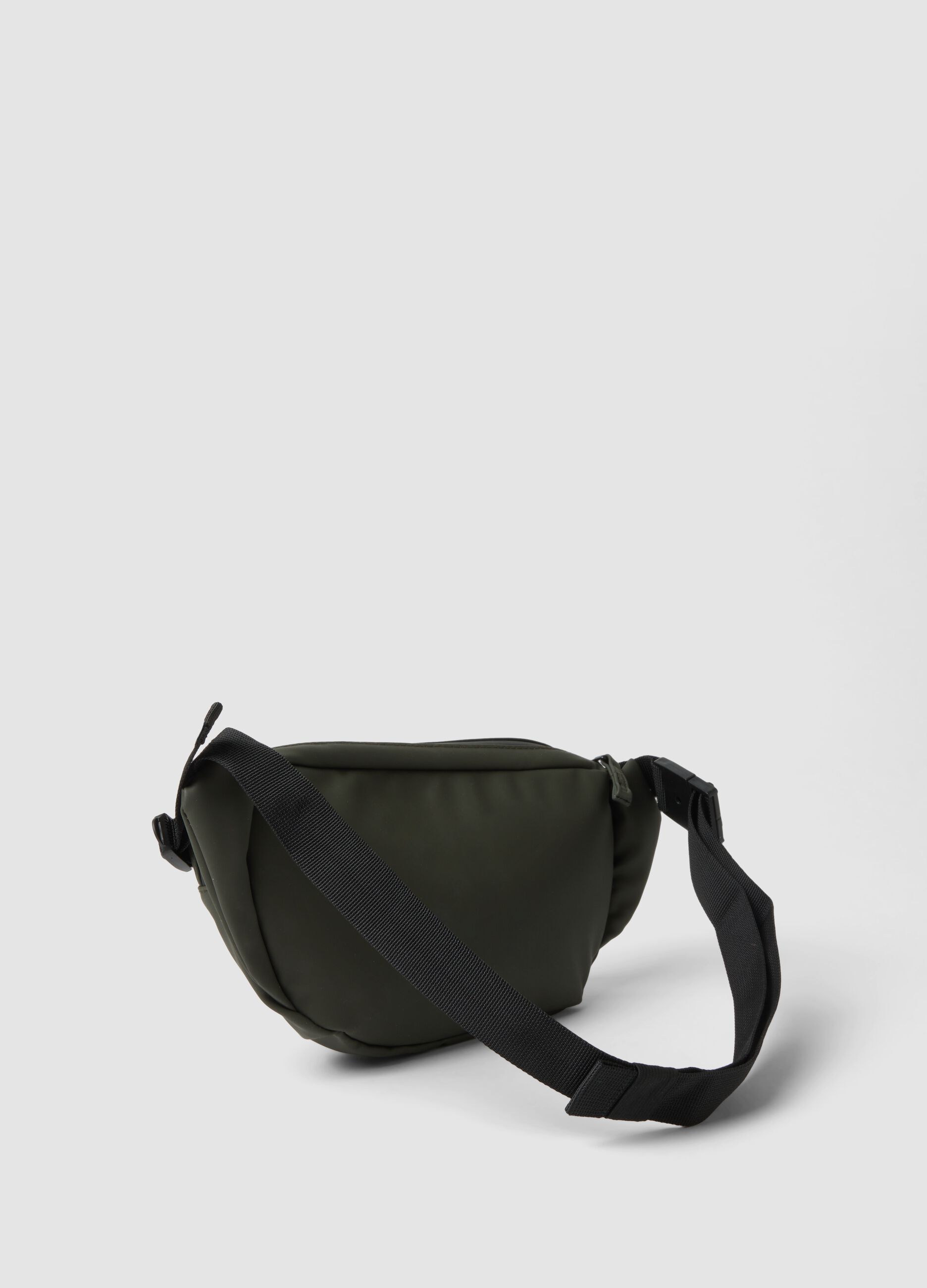 Marsupio verde con tasche zip e cintura regolabile idrorepellente