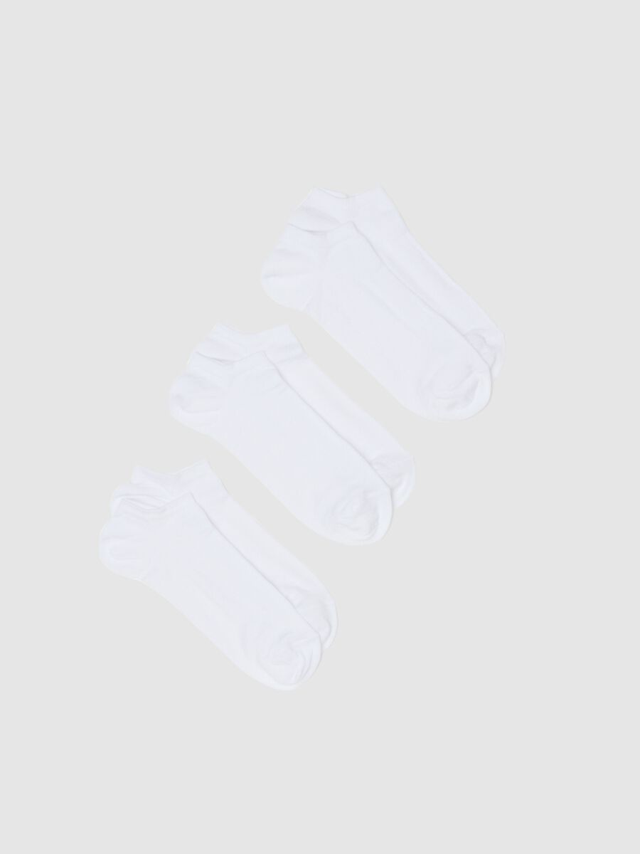 Tripack white ankle sports socks_0