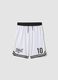 Shorts bianchi con vita elasticizzata per ragazzo comfort fit_0