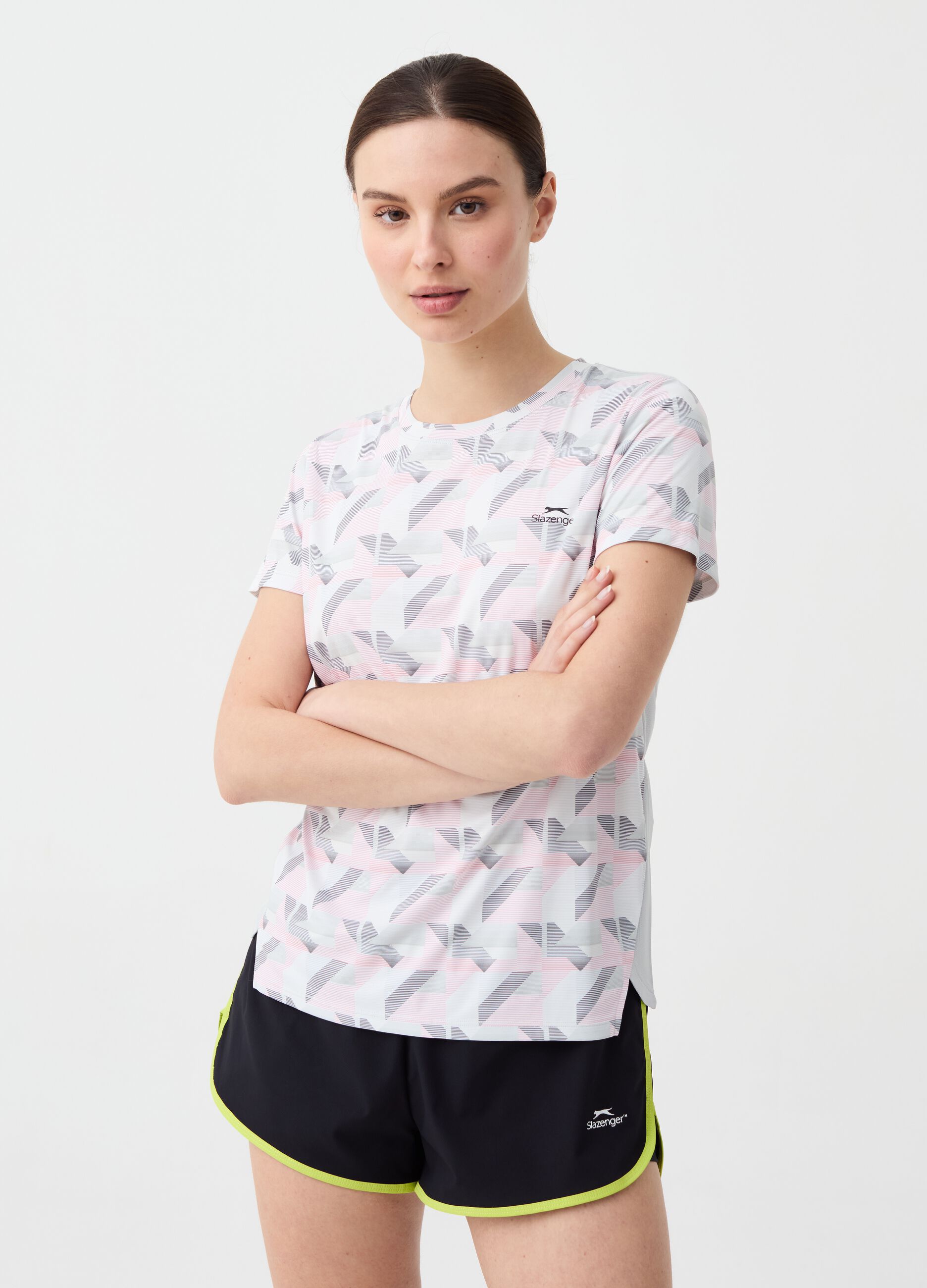 T-shirt da tennis stampata Slazenger