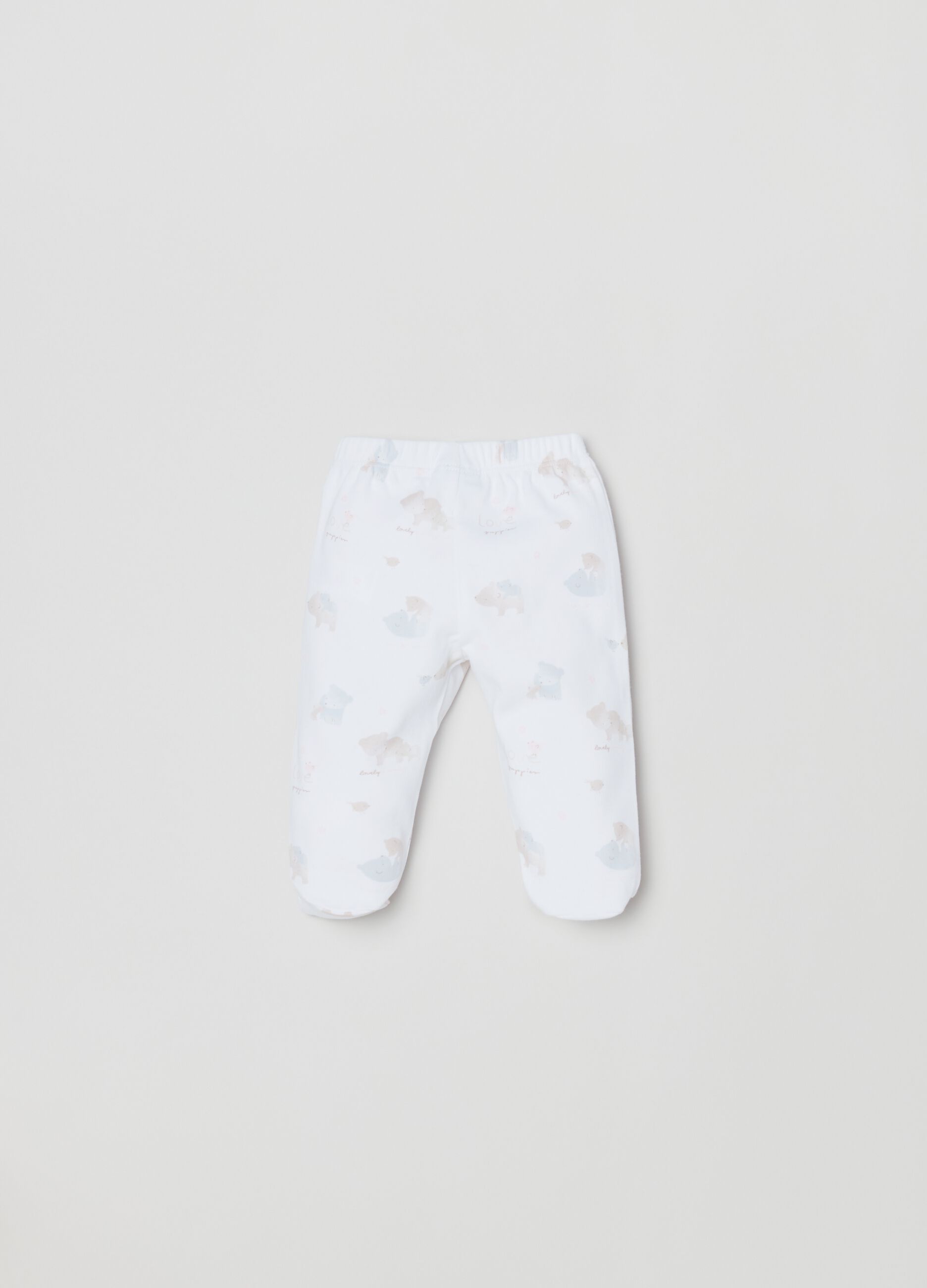 Two-pack cotton baby leggings with print_1