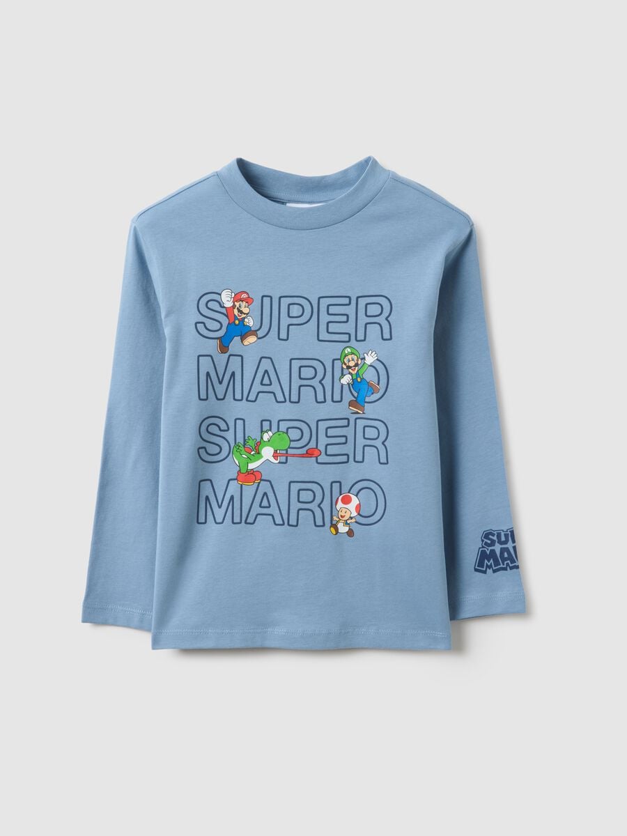 Blue regular fit pure cotton t-shirt for children_0