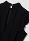 Black relaxed-fit dress with short ruffle sleeves_5