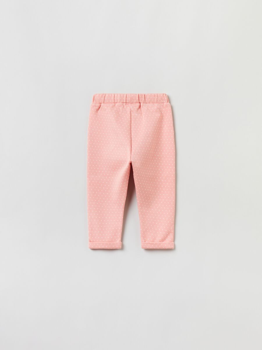 Trousers with micro polka dot motif jacquard_1
