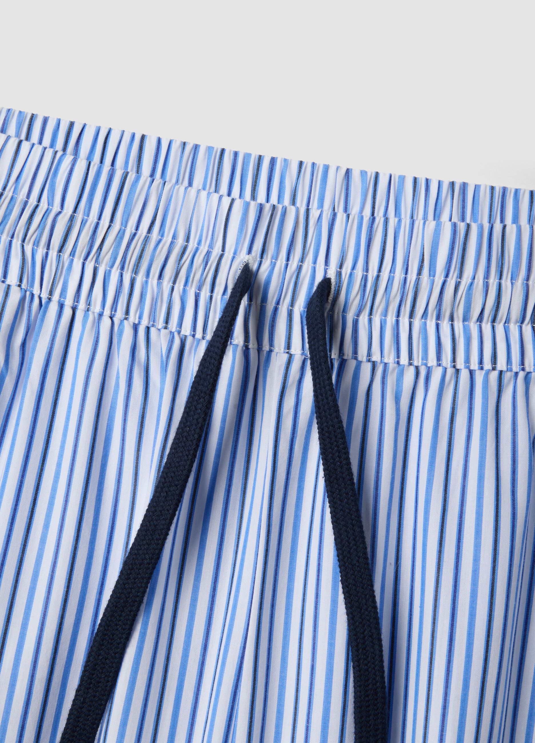 Light blue pure cotton palazzo trousers