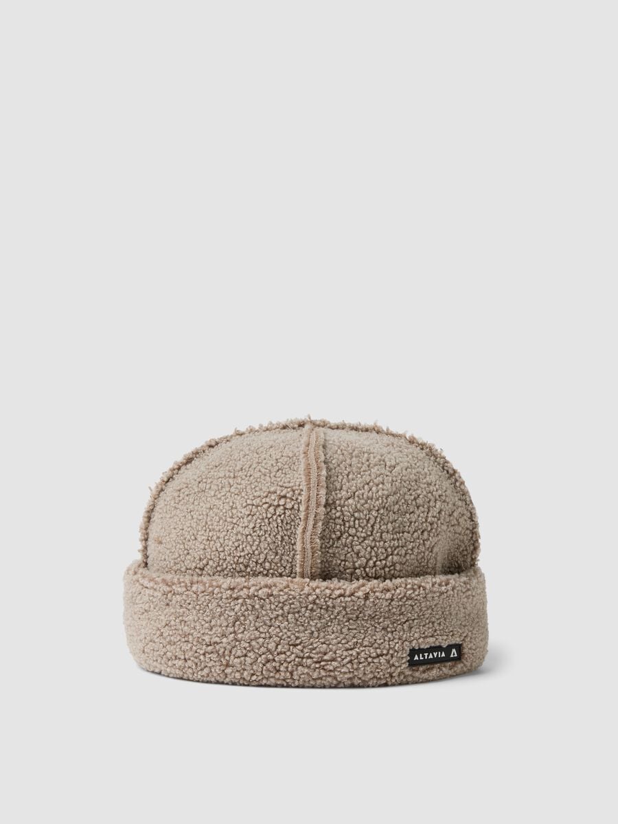 Beige teddy-effect beanie ALTAVIA WITH DEBORAH COMPAGNONI_0