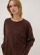 Brauner Pullover aus Viskosemix mit Blumenapplikationen, Regular Fit_2