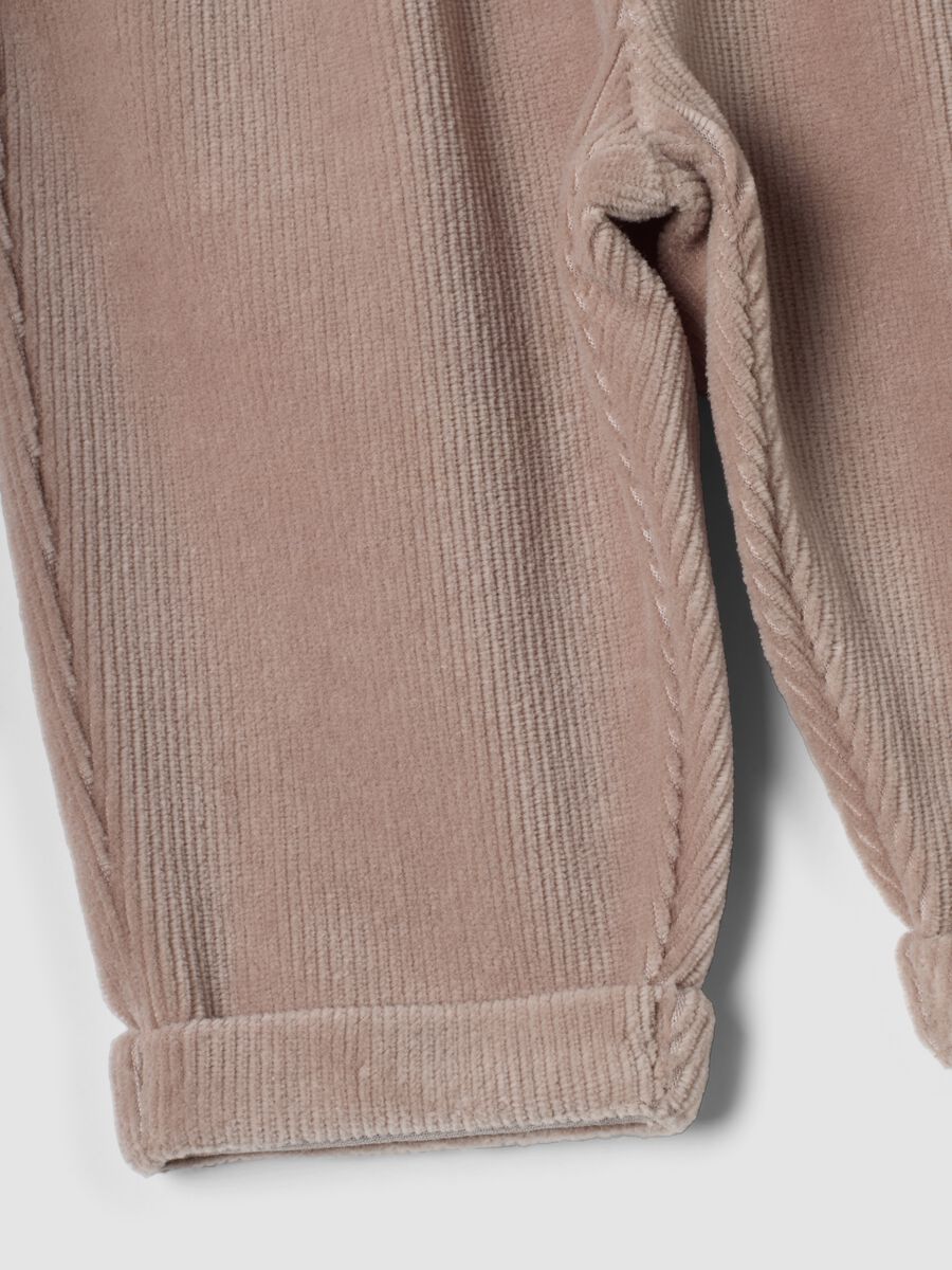 Pantaloni marroni in misto cotone organico_3