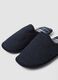 Blue men's slippers with checked lining_2