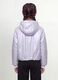 Grey hooded rain jacket with zip for girls_3