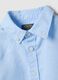 Boys' regular fit light blue linen and cotton blend shirt_3
