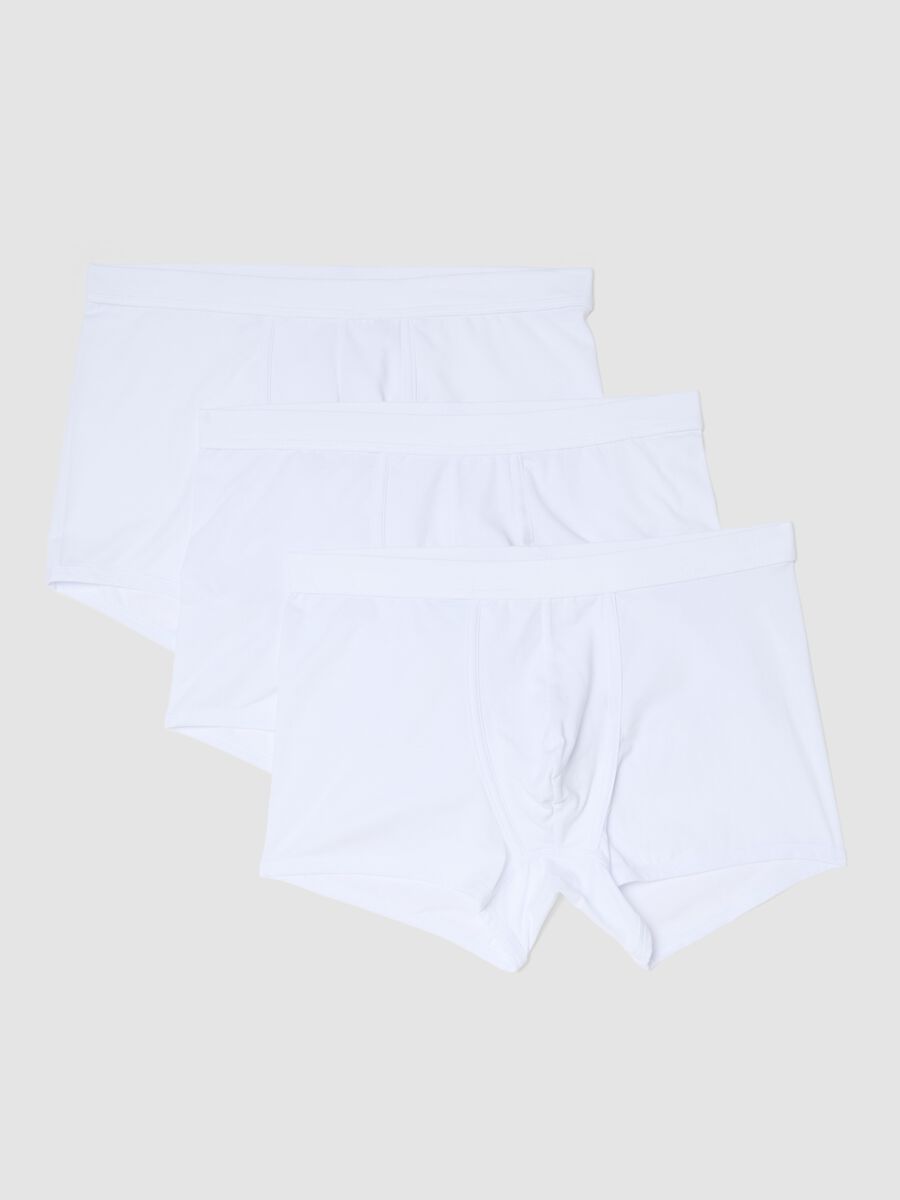 3er-Pack Boxershorts aus Stretch-Baumwolle in Wei&szlig;, Regular Fit_0
