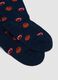 2er-Pack lange blaue Socken aus elastischer Bio-Baumwolle mit Muster_1