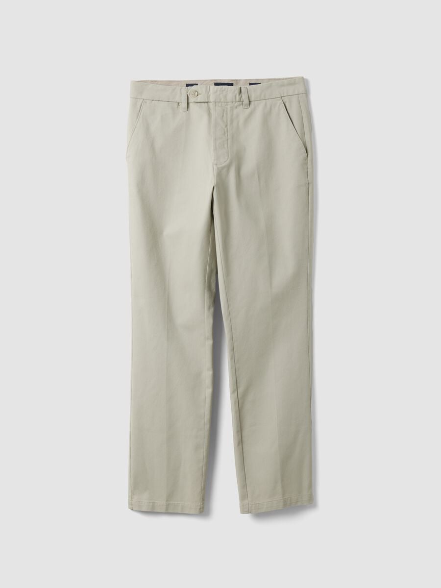 Pantal&oacute;n chino beige de algod&oacute;n puro, corte regular_0