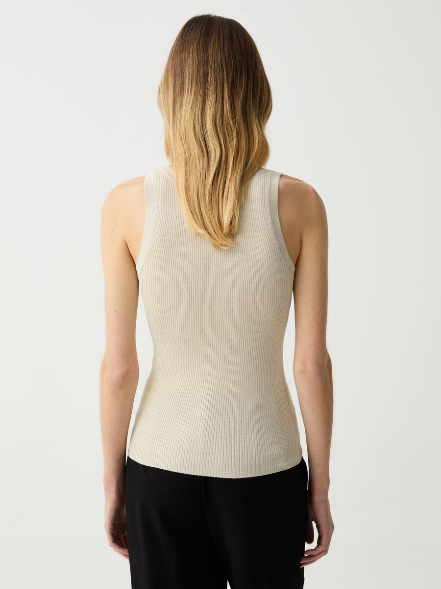 Ribbed tank top with lurex_1