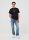 Schwarzes T-Shirt aus reiner Baumwolle mit Los Angeles FC Print_1