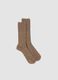 Beige stretch mohair and alpaca socks_0