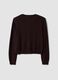 Brown pure wool crew-neck cardigan_6
