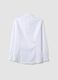 White slim-fit pure cotton twill shirt with French collar, non-iron_1