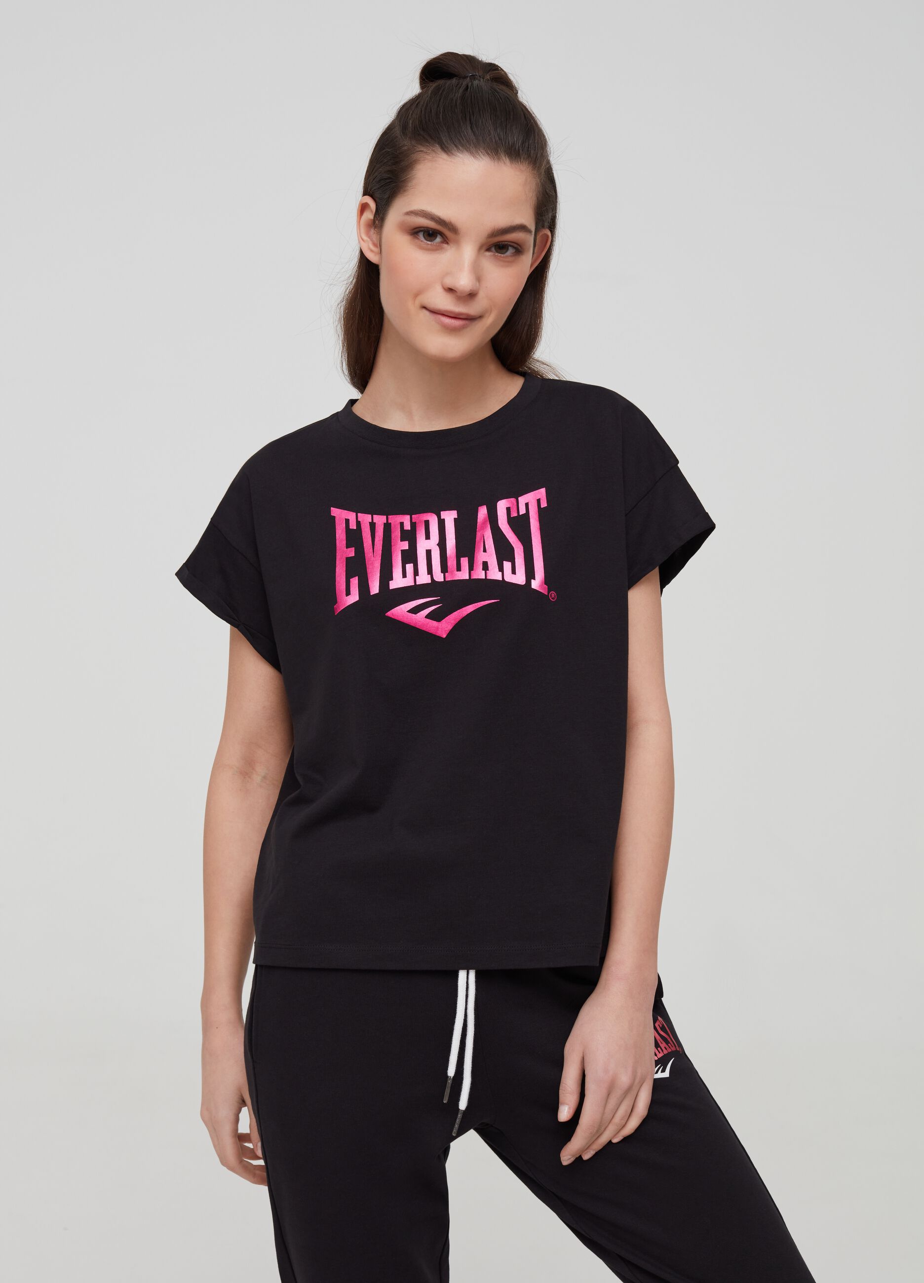 Camiseta de algodón 100% con estampado Everlast