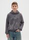 Grey cotton blend children's hoodie, regular fit_0